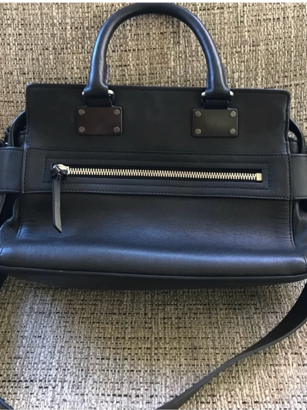 Rag & Bone black leather Pilot satchel